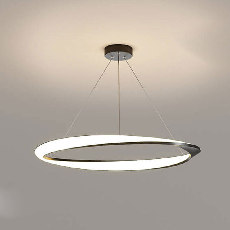 Nordic Light Luxury Round Aluminum LED Pendant Light