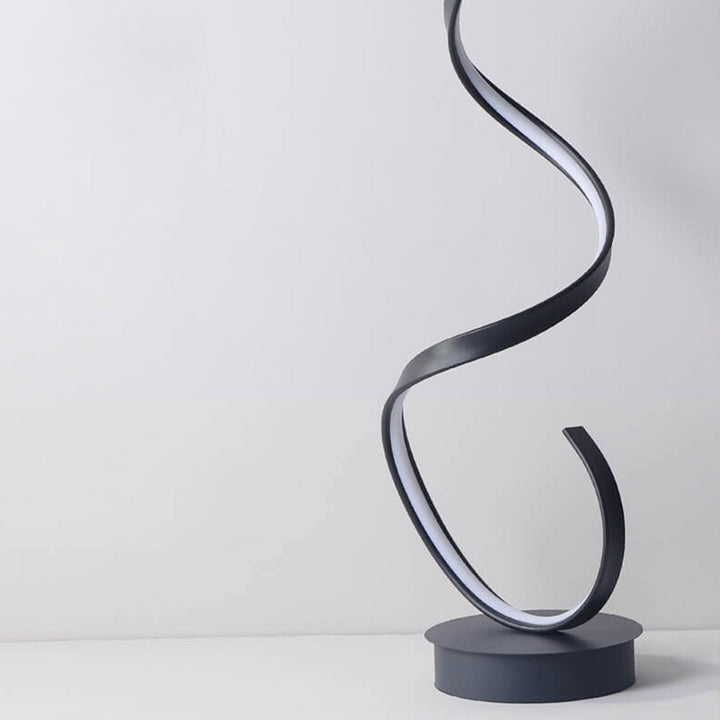Lampe de sol moderne à LED avec ligne torsadée créative 