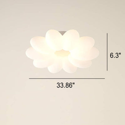 Modern Minimalist PVC Floral Shape LED Kids Flush Mount Ceiling Light