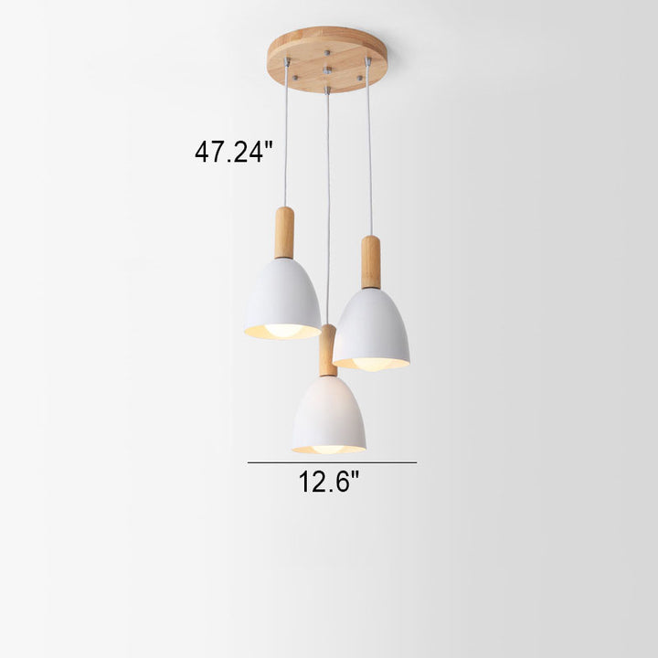 Nordischer minimalistischer Macaron einfarbiger 1/3-Licht-Kronleuchter 