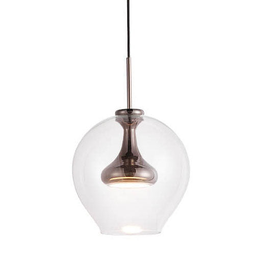 Modern Minimalist Oval Shape Glass 1-Light LED Pendant Light
