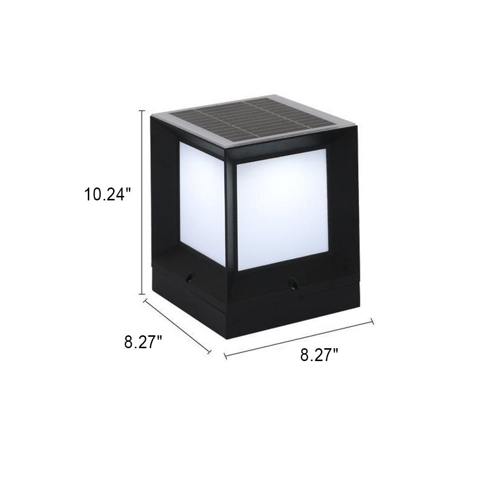 Modern Simple Solar Quadrupole Waterproof Outdoor Garden Column Post Head Light