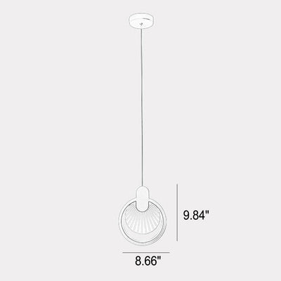 Nordic Simple Square/Round Scallop Pattern Design LED Pendant Light