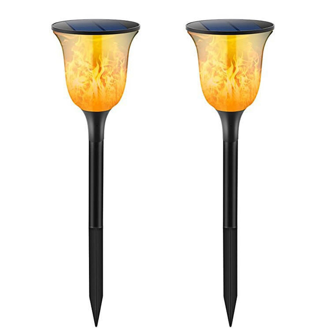 Solarbetriebene Outdoor-Flammenfackel-Licht Rasen Einsetz Boden Garten Landschaftslicht 
