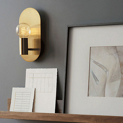 Scandinavian Minimalist Metal Glass 1-Light Wall Sconce Lamp