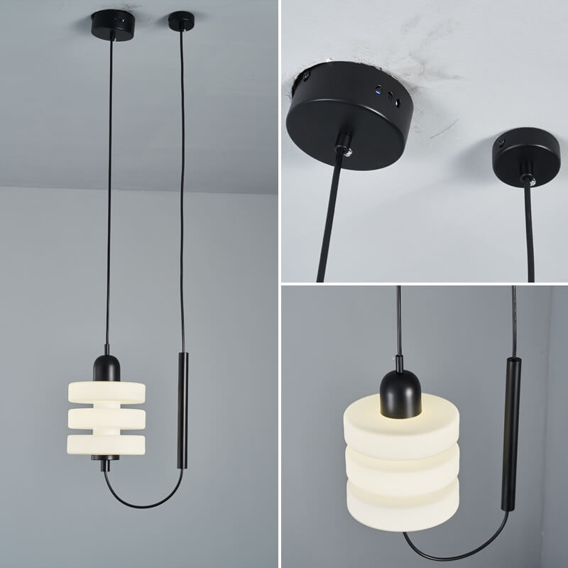 Minimalist Creative Frosted Glass Lantern 1-Light LED Pendant Light