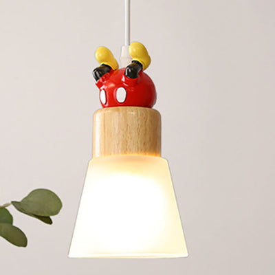 Modern Creative Cartoon Children's Wood Resin 1-Light Pendant Light