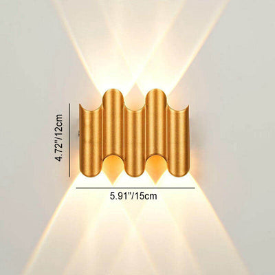 مصباح حائط مقاوم للماء LED بتصميم عمود منحني بسيط وإبداعي للاستخدام الخارجي 