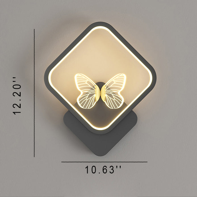 Modern Nordic Iron Creative Butterfly LED Wall Sconce Lamp For Bedroom