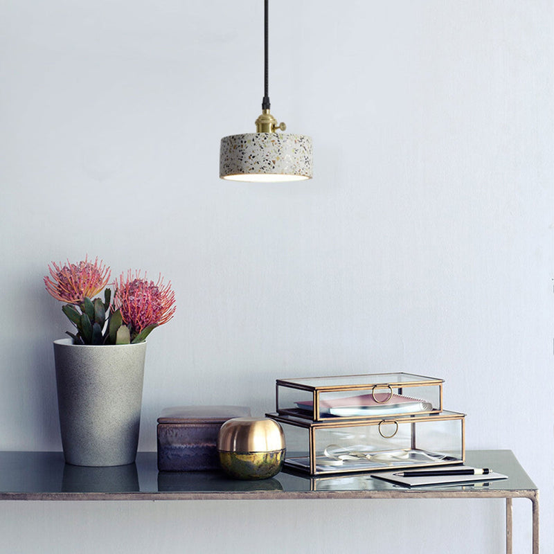 Nordic Minimalist Millstone Hardware Round 1-Light Pendant Light