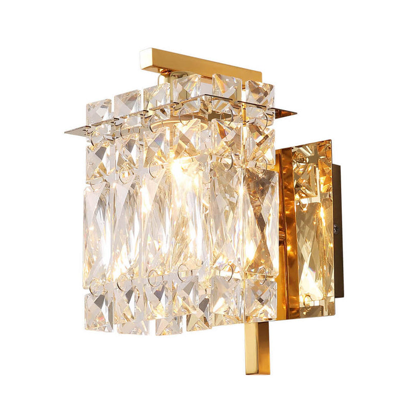 Modern Luxury Glass Cube 1/2 Light Wall Sconce