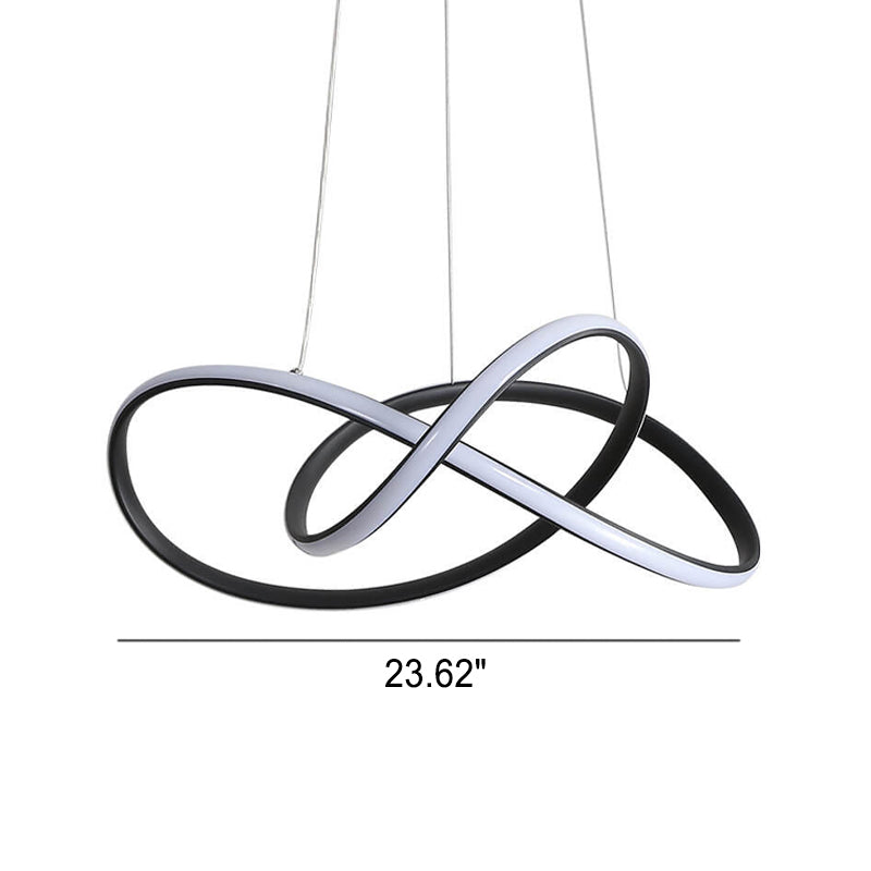 Moderne minimalistische Ring-Aluminiumstreifen-LED-Pendelleuchte 