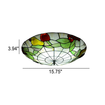 Tiffany-Buntglas im europäischen Stil, 2/3/4-Licht-Unterputzbeleuchtung