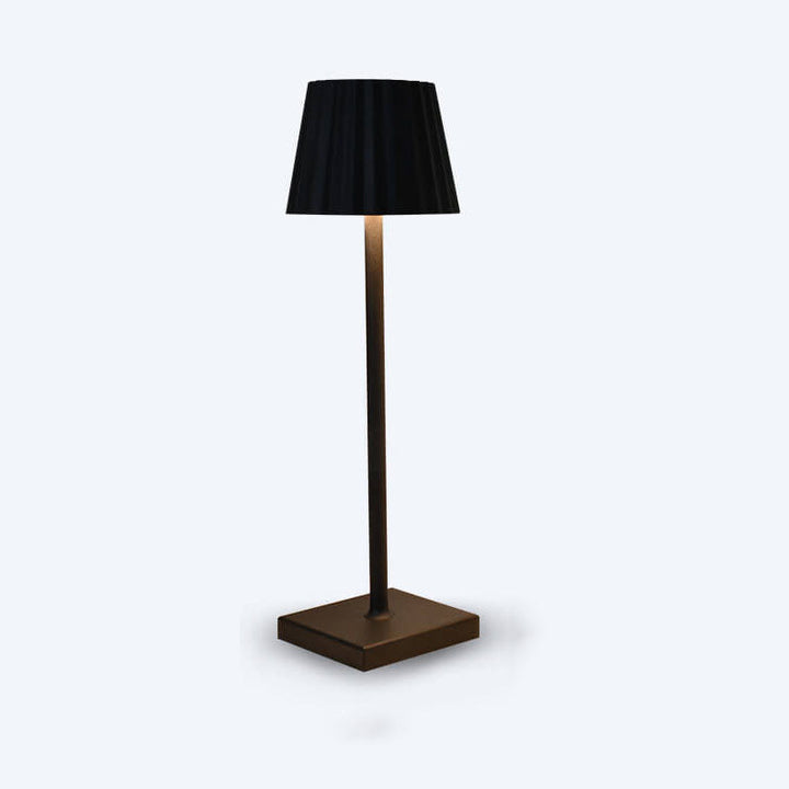 Modern Minimalist Aluminum Pleated Cone LED Touch USB Table Lamp For Study