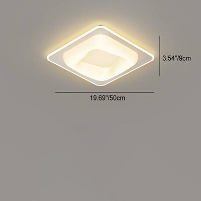 Modern Simplicity Triangle Square Star Round Iron Acrylic LED Flush Mount Ceiling Light For Bedroom