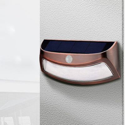 Lampe murale LED d'extérieur étanche à induction solaire Trapèze pour patio 