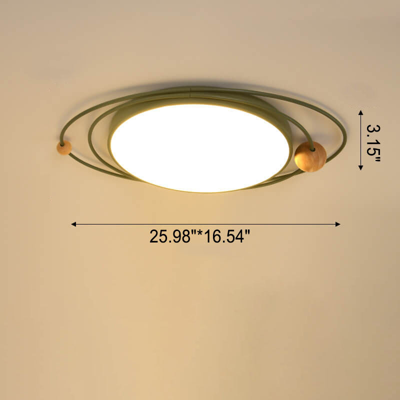 Nordic Creative Round Iron Ring LED Flush Mount Ceiling Light