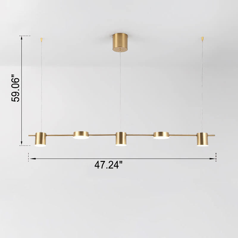 Modern Minimalist Line Round Spotlight LED Island Light Chandelier