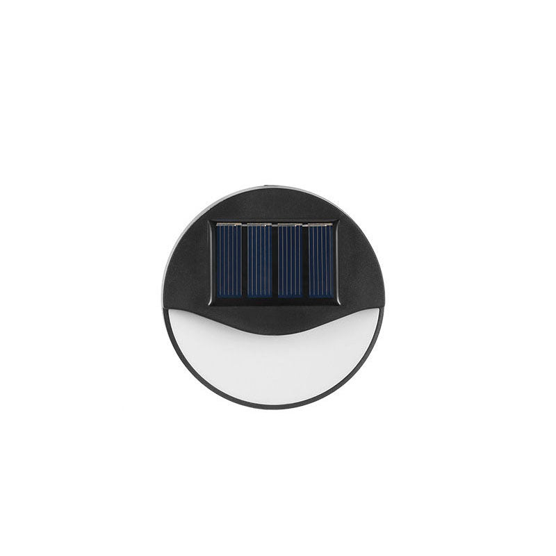 Modern Minimalist Round Square LED Outdoor Solar Waterproof Patio Step Light For Outdoor Patio