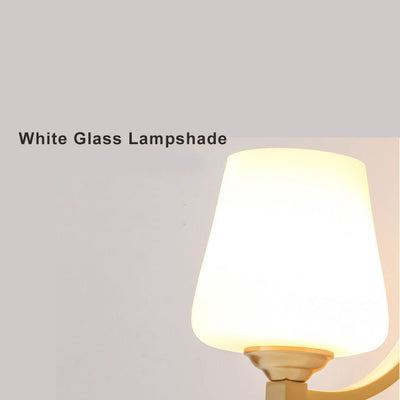 Modern 2-Light Glass Cylindrical Shade Sconce Lamp