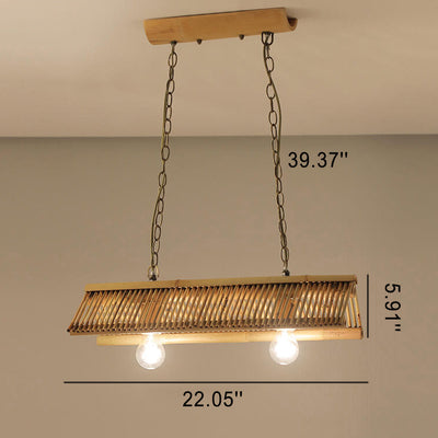 Moderner chinesischer antiker Bambus-Dach-Design 1/2/3-Licht-Kronleuchter 