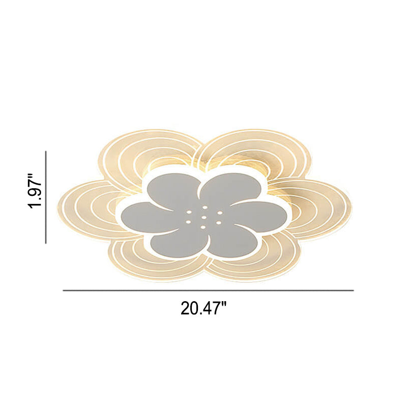 Moderne LED-Unterputzleuchte mit einfachem Doppelschicht-Blumendesign aus Acryl 