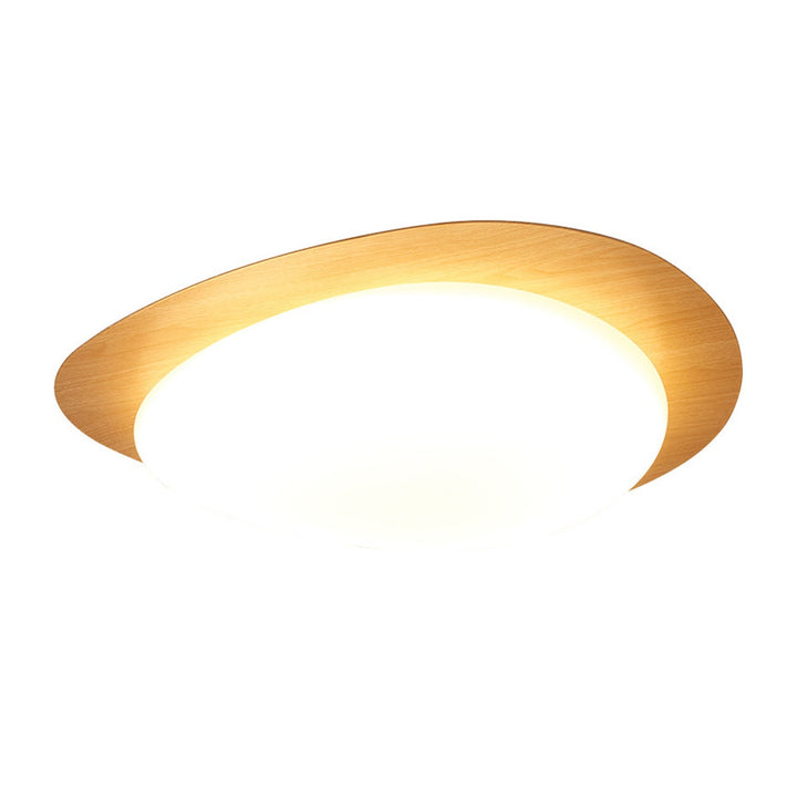 Nordic Eisen Holzmaserung Kiesel LED Deckenleuchte mit bündigem Abschluss 