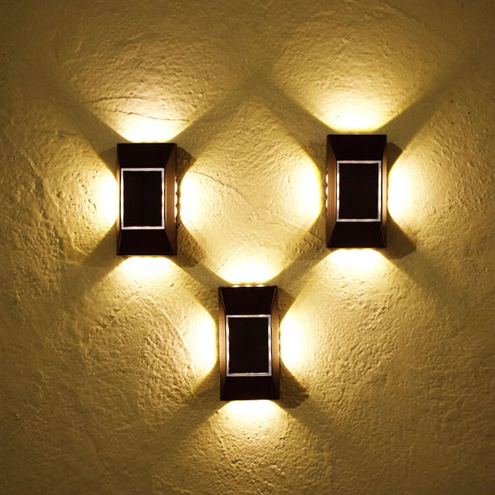 Lampe murale à LED solaire pour éclairage extérieur de jardin 