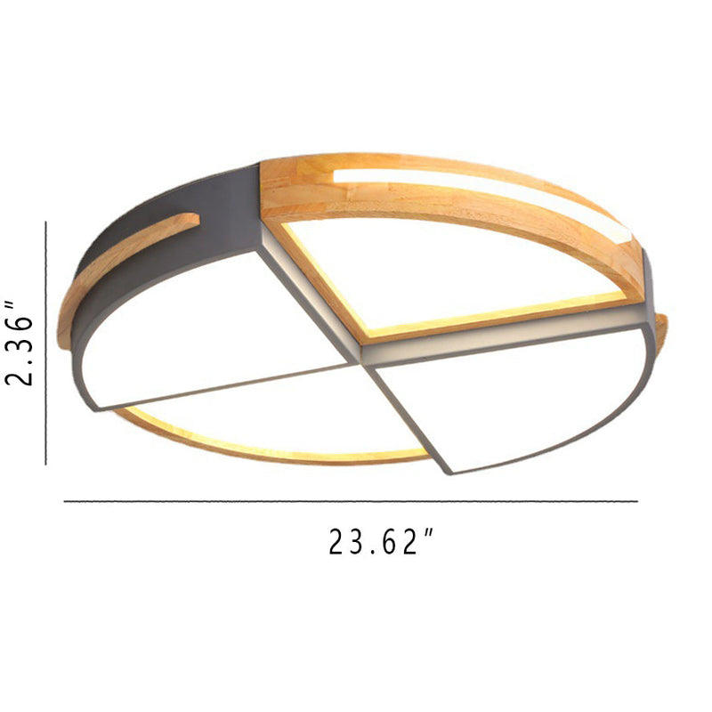 Diseño de Molino de Viento Geométrico de Tronco Creativo Nórdico LED Montaje Empotrado 