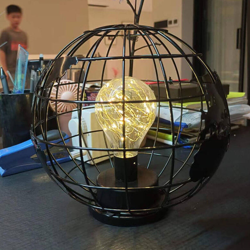 Lampe de table décorative Creative Earth Iron LED Night Light 