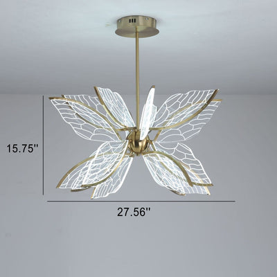 Moderner kreativer Schmetterlingsflügel aus Acryl mit 12/16-Licht-LED-Kronleuchter 