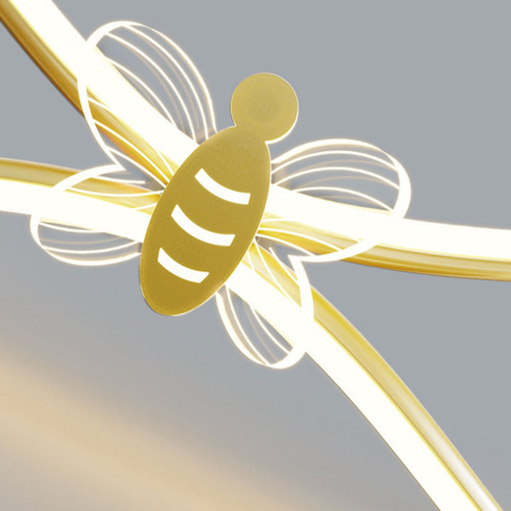 Lámpara de Araña LED de Isla de 3/4 Luces de Ola Minimalista Moderna de Hierro 