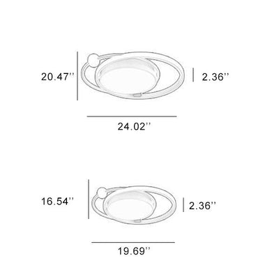 Nordic Round Circle LED Flush Mount Ceiling Light