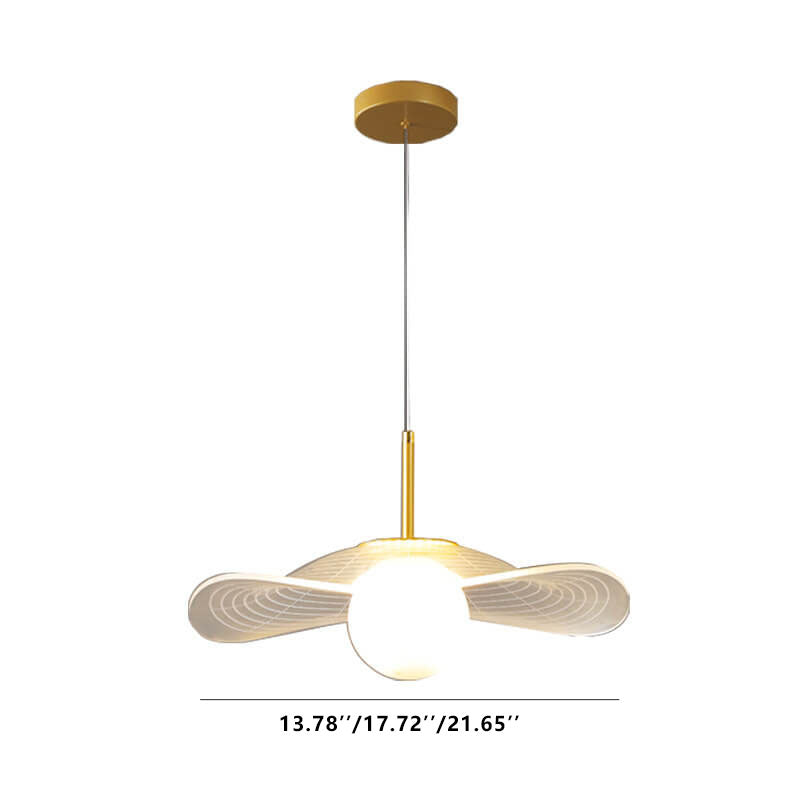 Modern Acrylic Mushroom 1-Light LED Pendant Light