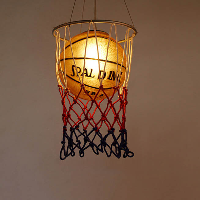 Lámpara colgante de baloncesto retro creativo de 1 luz 