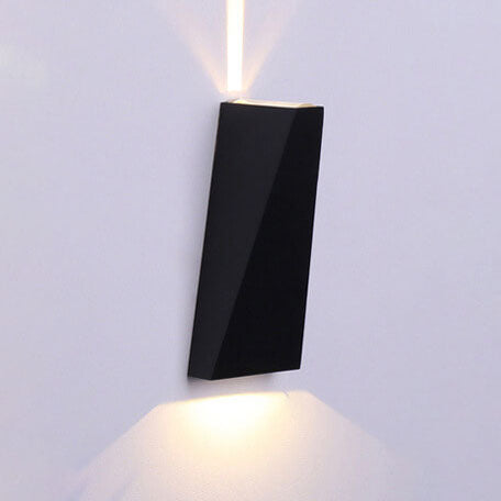 Simple Trapezoidal Outdoor Waterproof LED 2-Light Wall Sconce Lamp