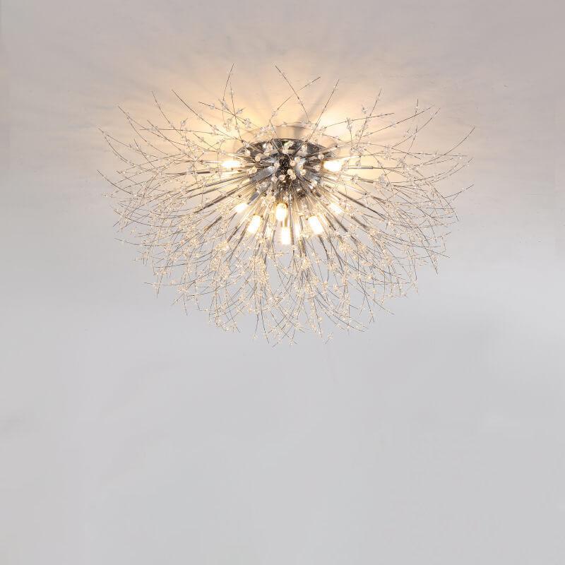 Modern Creative Dandelion Crystal 5/6/8 Light Semi-Flush Mount Ceiling Light