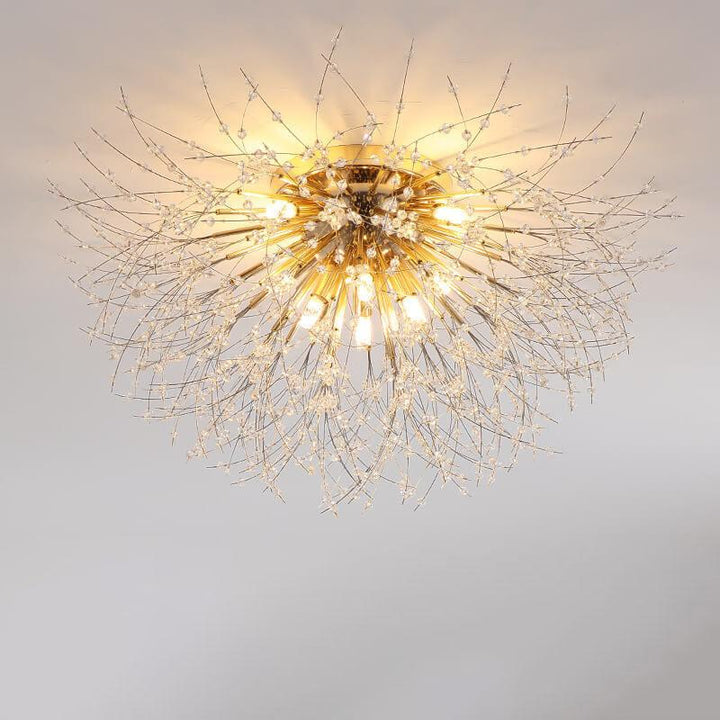 Modern Creative Dandelion Crystal 5/6/8 Light Semi-Flush Mount Ceiling Light