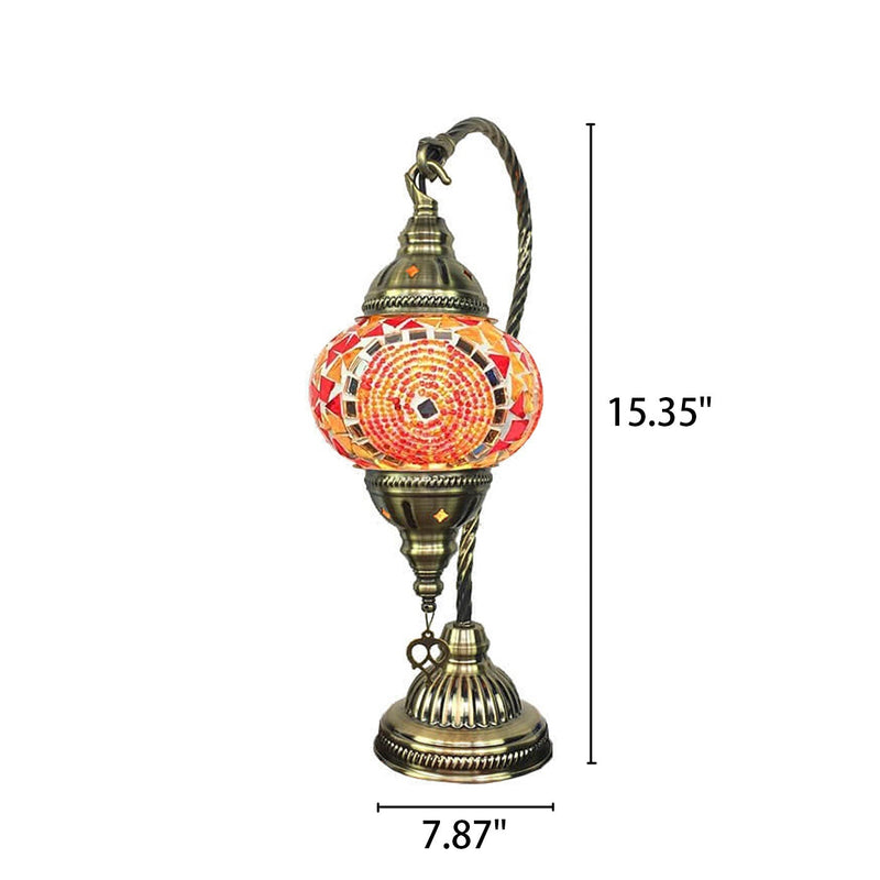 Vintage Stained Glass Turkish Style LED Table Lamp