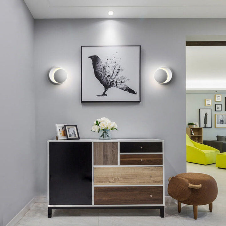 Lámpara de Aplique de Pared LED Esmerilada Redonda Minimalista Moderna 