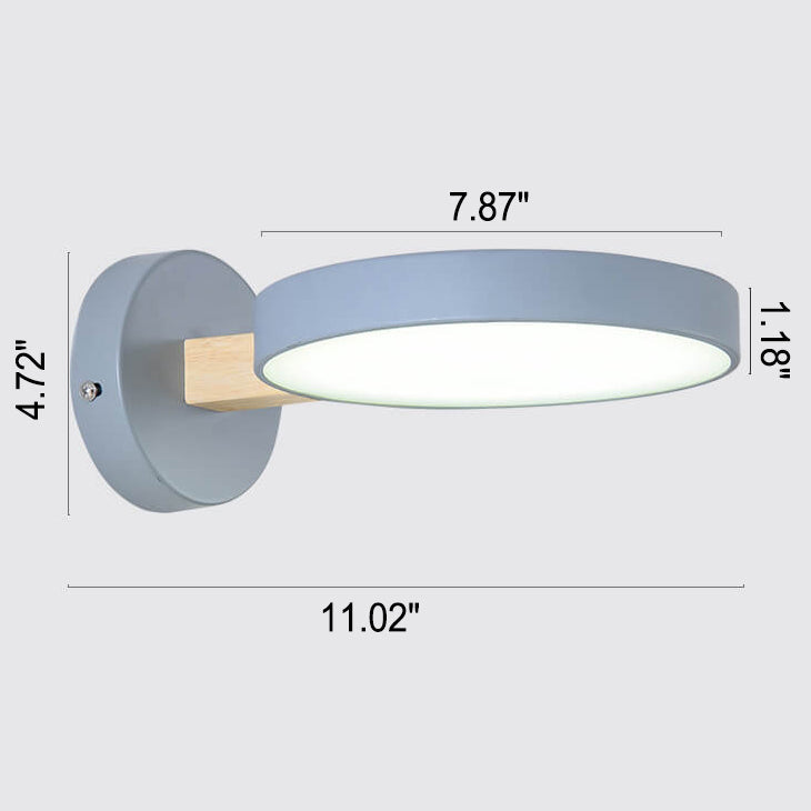 Lámpara de pared LED Nordic Creative Round Macaron Color 