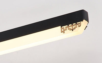 Retro-chinesische Eisenstange, die LED-Spiegel-Frontwand-Leuchter-Lampe dreht 