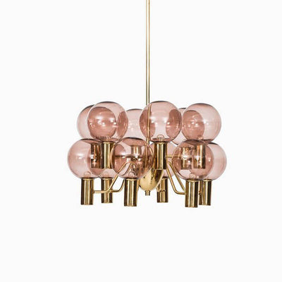 Nordic Creative Glass Bubble Square 12-Light Chandelier