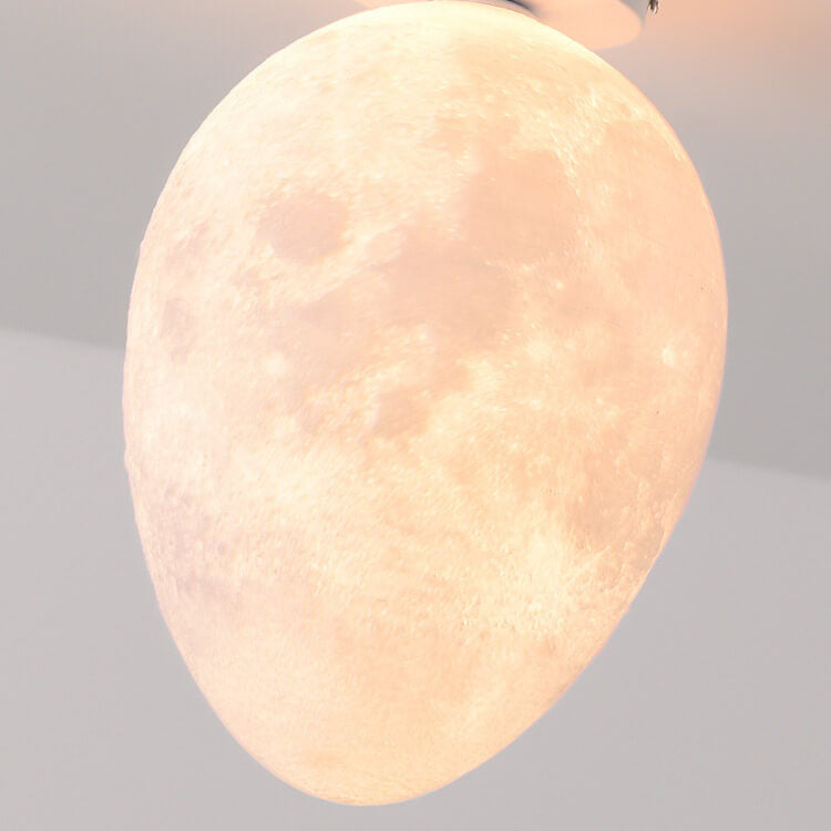 Nordic Creative Egg Design 1-Light Semi-Flush Mount Ceiling Light