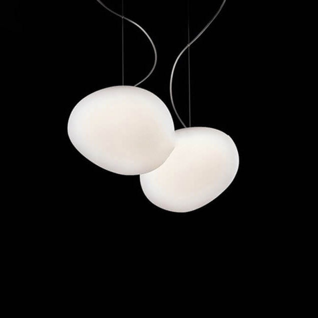 Nordic Frosted Round 1-Light Goose Egg Shaped Pendant Light
