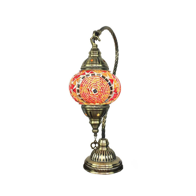 Vintage Stained Glass Turkish Style LED Table Lamp