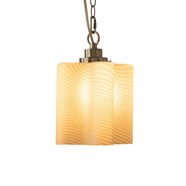 Japanische Vintage Wabi-Sabi Glas Pendelleuchte mit 1 Leuchte 