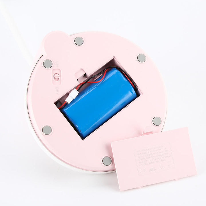 Modern Minimalist Plastic Long Shade Round Base Touch Charging LED Desk Lamp for Bedroom