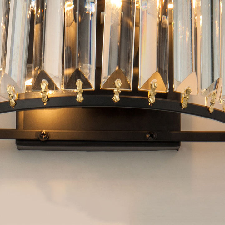 Modern Light Luxury Minimalist Iron Crystal 2-Light Wall Sconce Lamp
