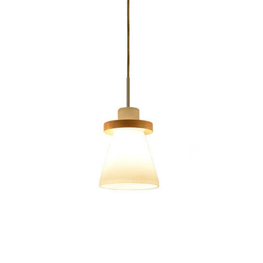 Lámpara colgante LED de 1 luz con forma de campana de vidrio nórdico 